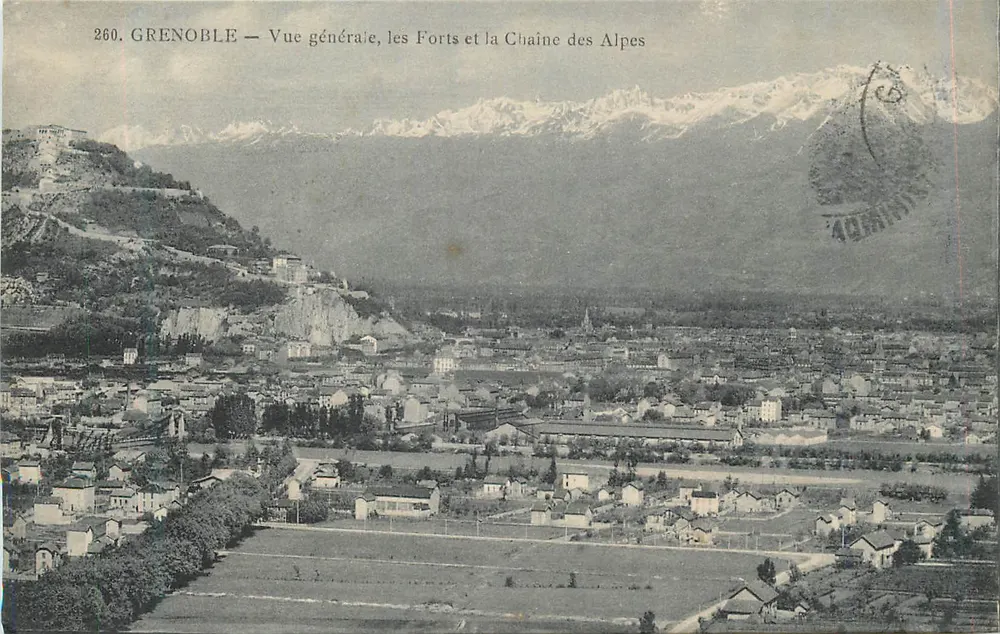 Grenoble — Allgemeiner Blick, die Festungen und die Alpenkette — Verlag: 260 - Vorderseite