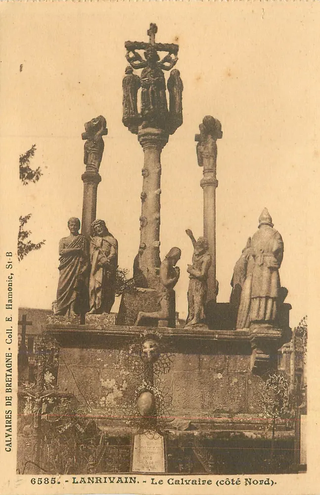 Calvário de Lanrivain — lado norte — editor E. Hamonic, n° 6585 - Frente