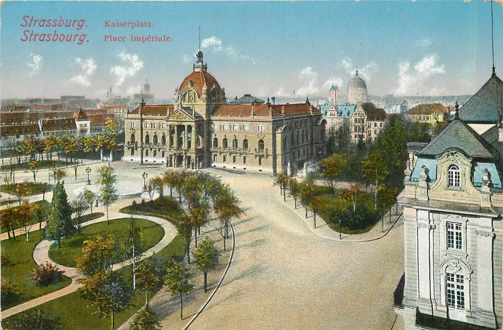 Estrasburgo. Kaiserplatz. Place imperial. - Frente