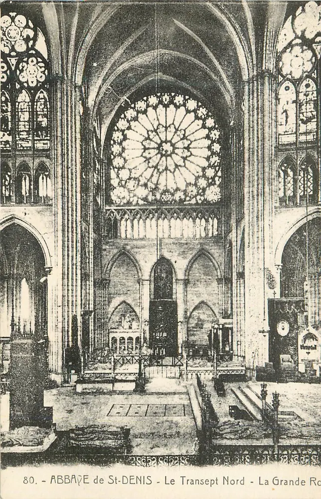 Abadia de St-Denis — O Transepto Norte — A Grande Rosa - Frente
