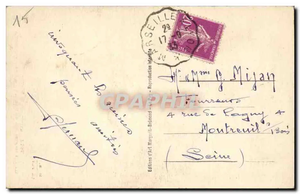 Imposante Ruinen des Schlosses Alleuza — Umgebung von St-FLOUR (Cantal) — Éditions d'Art Brémond - Rückseite