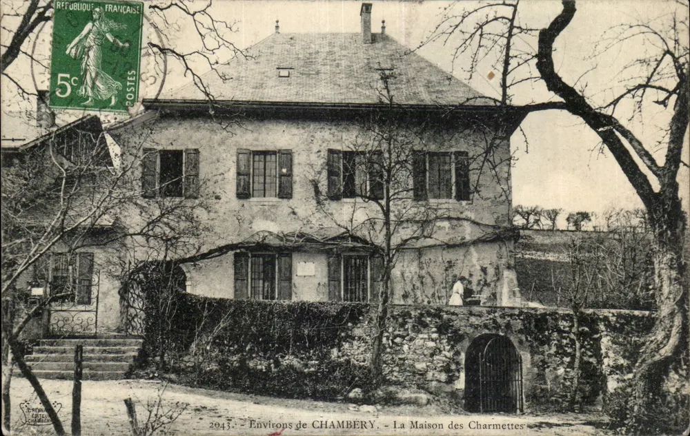 Arredores de CHAMBERY — A Casa das Charmettes — Editor: E. Renaud, Chambéry, n° 2043 - Frente