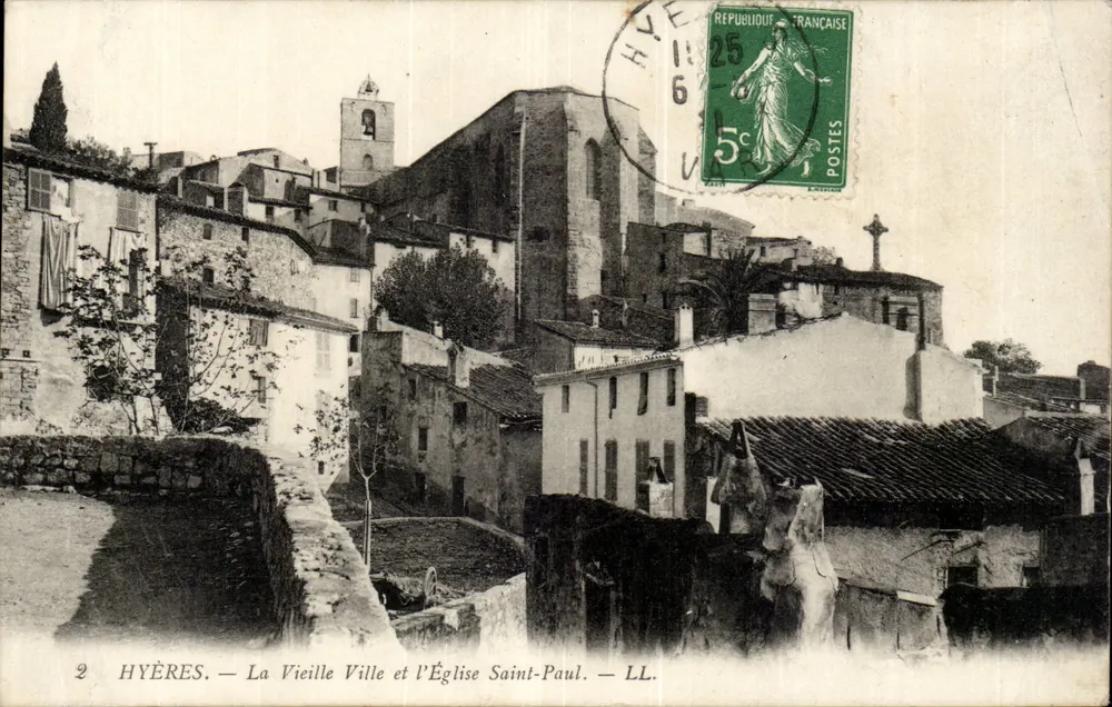 Hyères — Das alte Stadttor und die Kirche Saint-Paul — LL. - Vorderseite