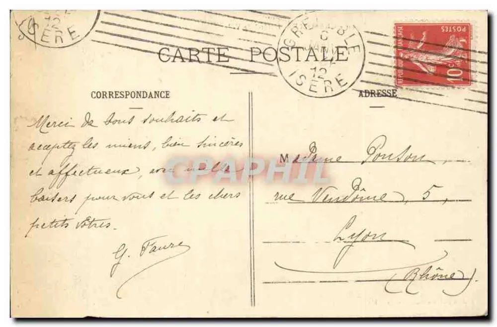 Grenoble - O Hotel de Ville — editor não identificado, n° de série 11 - Verso