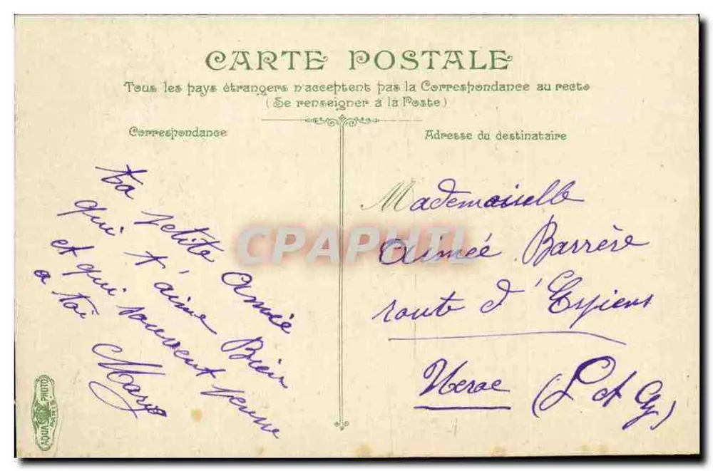 Toulon, a Ponta da Mitre — vista costeira com farol e casa — editor L. Vial - Verso