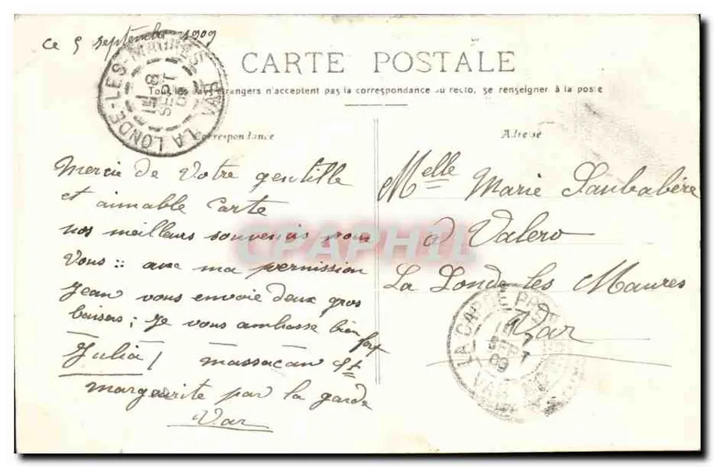 Toulon — O Quadrado do Porto — Editor P. B. Toulon, n° 89 - Verso