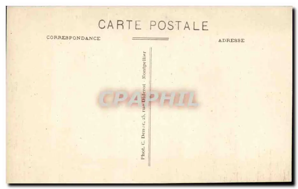 Montpellier — O Castelo de Água — Fot. C. Denuc, 25, rue Biderot - Verso