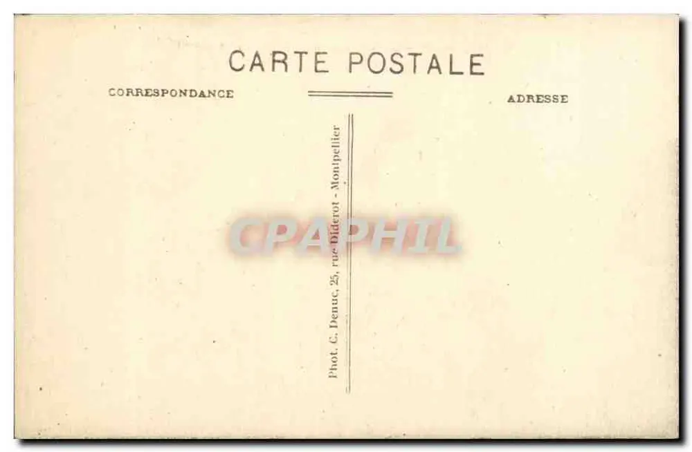 Montpellier — Die Arceaux, die das Wasser in die Stadt leiten — Fot. C. Denuc, rue Diderot - Rückseite