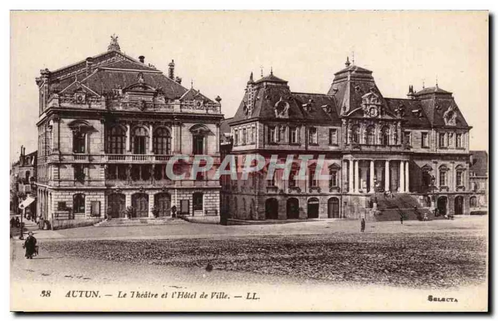 Autun — Das Theater und das Rathaus — Selecta - Vorderseite