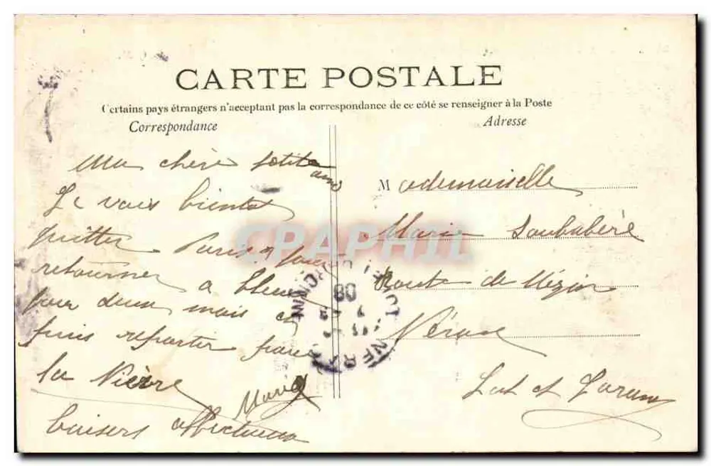Paris — Place und Rue François Ier — unbekannter Verleger, Nr. 683 - Rückseite