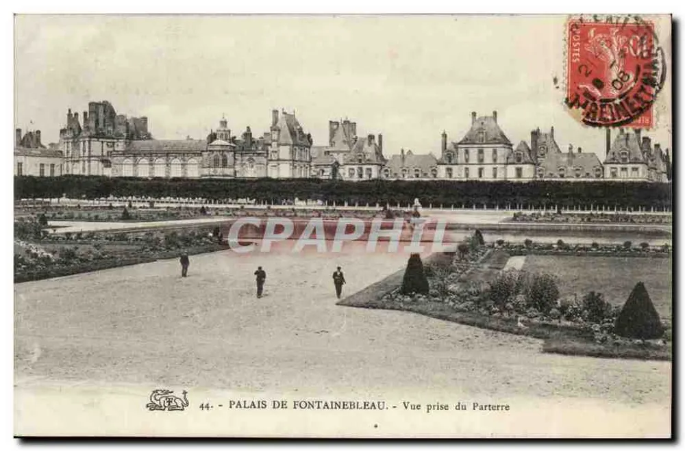 Schloss Fontainebleau — Ansicht vom Parterre — n°44 - Vorderseite