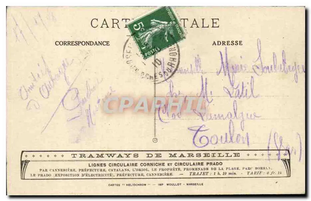 Marseille — A Corniche e as ilhas — Graphphil - Verso