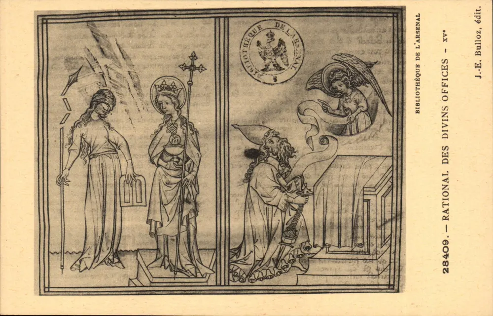 Bibliothek des Arsenal — Rational der heiligen Dienste — J.-E. Bulloz, Verlag - Vorderseite