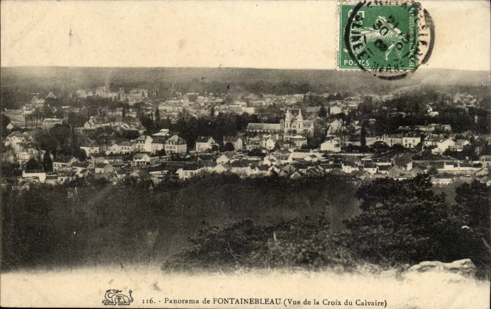 Fontainebleau — Panorama (Ausblick von der Croix du Calvaire) — Verleger TF Nr. 116 - Vorderseite