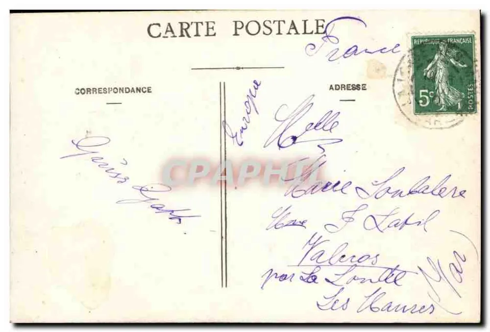 Porträt eines Mannes mit Rosenbouquet — Verlag Irène, Nr. 3344 - Rückseite