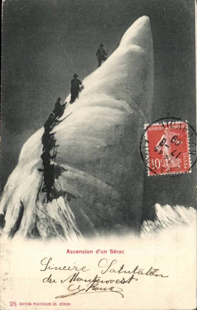 Aufstieg auf einen Serak — Mont-Blanc — Photoglob Co. Zürich Ausgabe - Vorderseite