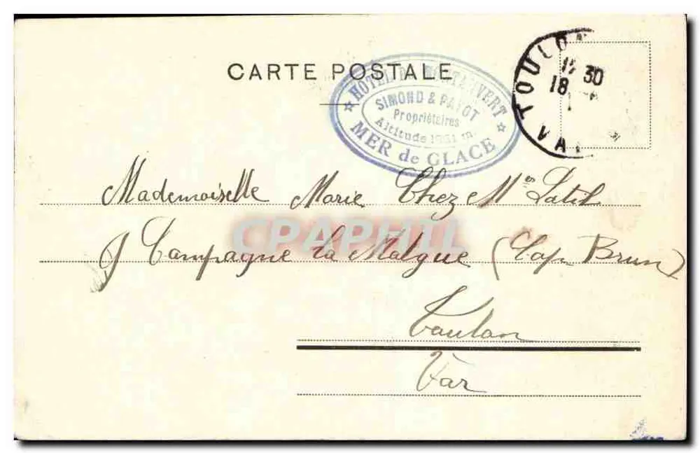 Aufstieg auf einen Serak — Mont-Blanc — Photoglob Co. Zürich Ausgabe - Rückseite