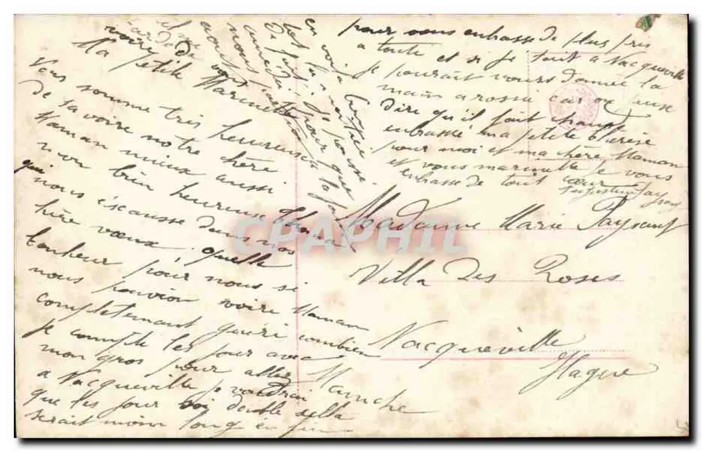 Frau in hellen Kleidern — Detail eines Porträts — unbekannter Verlag - Rückseite