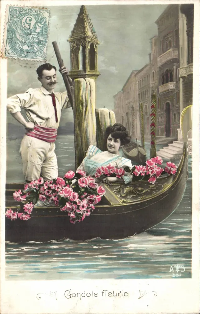 Blütenreiche Gondel — Venedig — Verlag A. S. n° 557 - Vorderseite