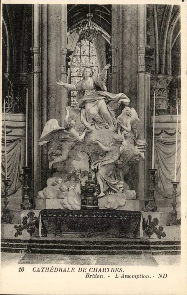 Catedral de Chartres — A Assunção da Virgem — editor Bridan, n° 16 - Frente