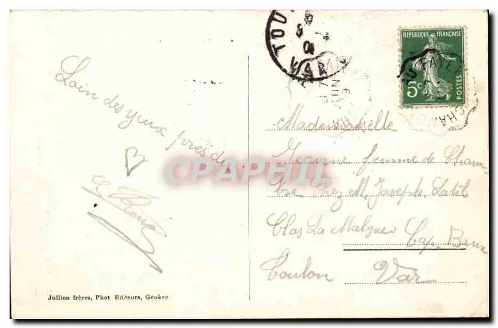 Chamonix — Seracs der Jonction, Route du Mont-Blanc — J.J. 6124 - Rückseite