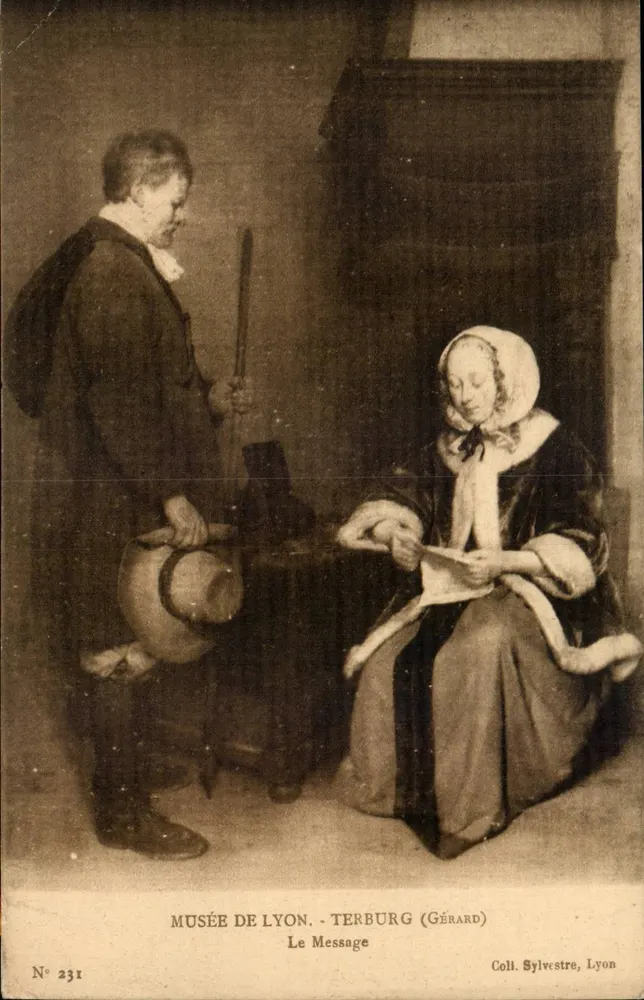 Le Message — Terburg (Gérard) — Museu de Lyon, n° 231, Coll. Sylvestre, Lyon - Frente