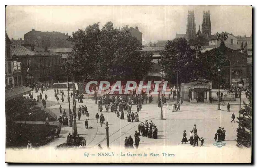 NANCY - A Gare e a Place Thiers — n° 67 - Frente