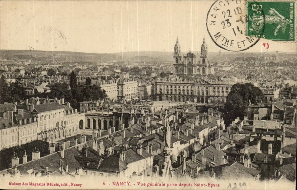 NANCY - Visão geral tirada de Saint-Épvre — Maison des Magasins Réunis, editora, Nancy - Frente