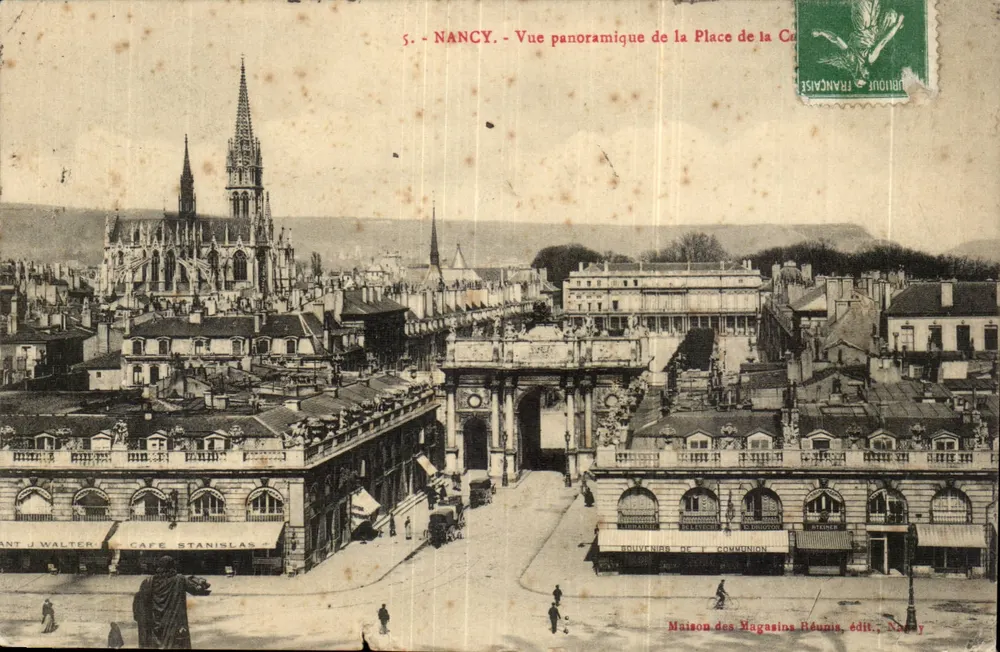NANCY - Panoramablick auf die Place de la Carrière — Maison des Magasins Réunis, Verlag Nancy - Vorderseite