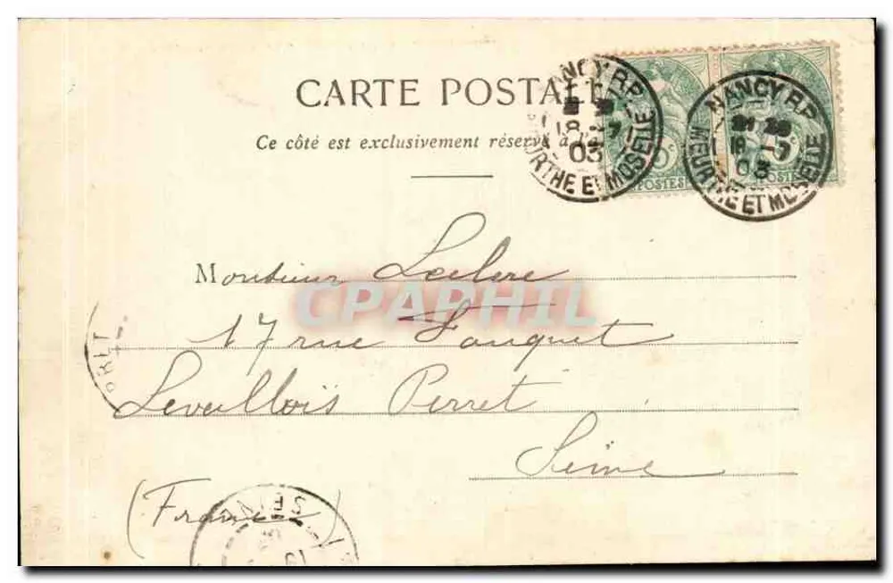 Nancy - A Place St-Epvre — editor Maison des Magasins Neuns, n° 65 - Verso