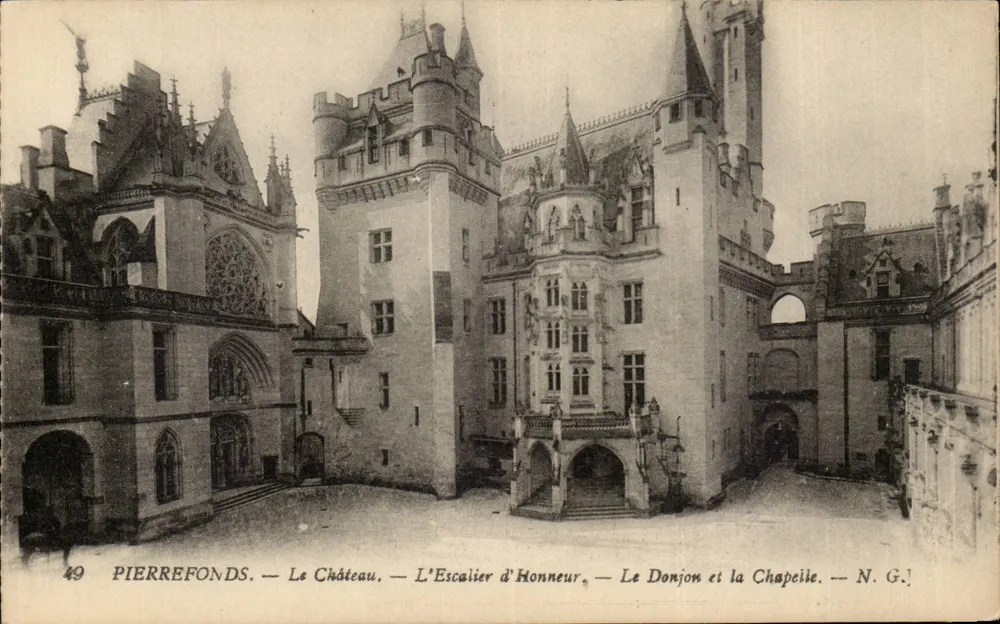 PierreFonds — Das Schloss, Die Ehrenstiege, Der Bergfried und die Kapelle — N.G.J. - Vorderseite