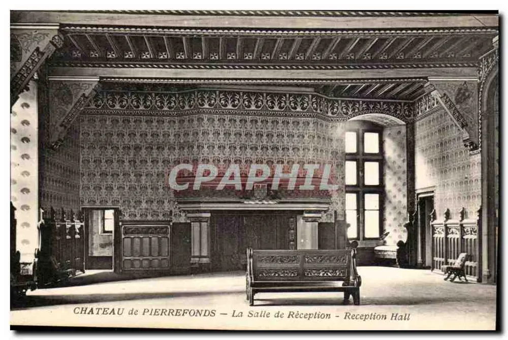 Castelo de Pierrefonds — A Sala de Recepção — Reception Hall - Frente