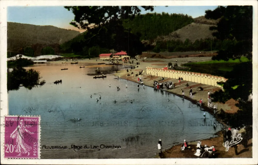 Auvergne — Praia do Lago Chambon — G. d'O. (editor) - Frente
