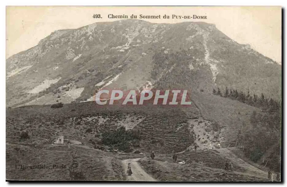 Weg zum Gipfel des Puy-de-Dôme — L'Hirondelle, Park — Nr. 493 - Vorderseite
