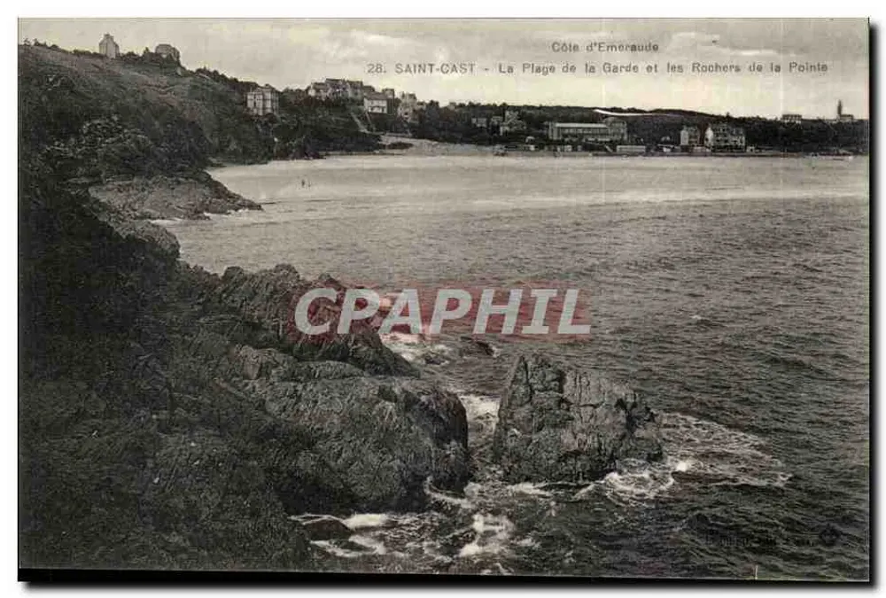 Saint-Cast - La Plage de la Garde und die Felsen der Pointe — Côte d'Émeraude, Nr. 28 - Vorderseite