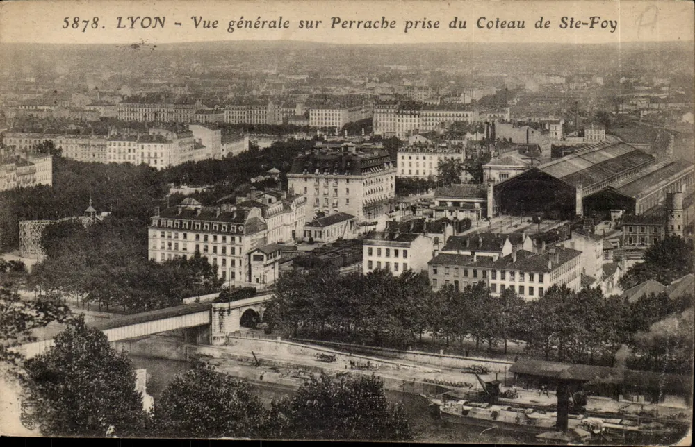 LYON - Allgemeiner Blick auf Perrache vom Coteau de Ste-Foy — anonymer Verlag, Nr. 5878 - Vorderseite