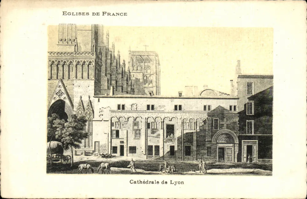 Catedral de Lyon — Igrejas da França — Edição Artística Supra, Paris - Frente