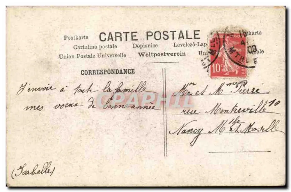 Mulher em vestido rosa segurando um buquê — 'Pequenas flores, falem por mim' — Paris, n° 345 - Verso