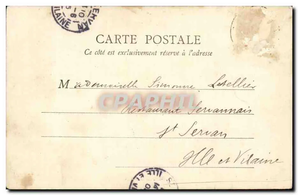 Bayonne — El Castillo Viejo — B.J.S. C., París - Reverso
