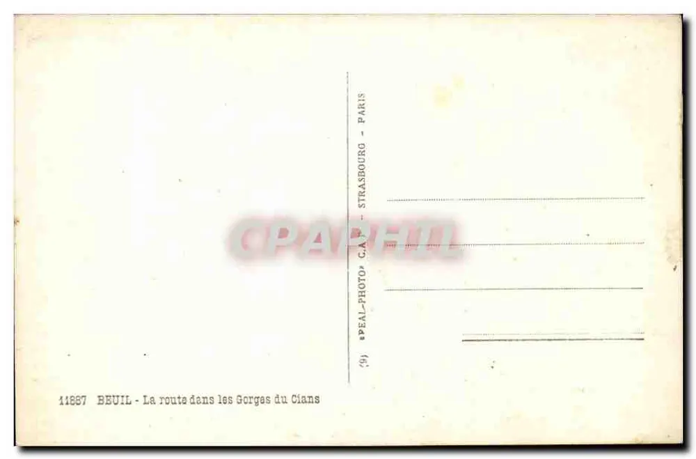 Las Gorges du Cians — La carretera en las Gorges du Cians — BEUIL - PARIS - Reverso