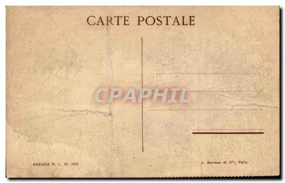 Djamaa — paisagem com palmeiras e lago — Cl. Prouko, Agenda P. L. M., 1930 - Verso