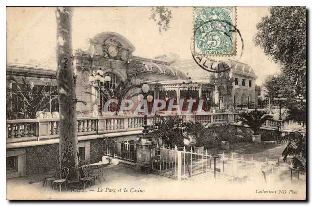 Vichy — Il Parco e il Casinò — Collezioni ND Phot - Recto
