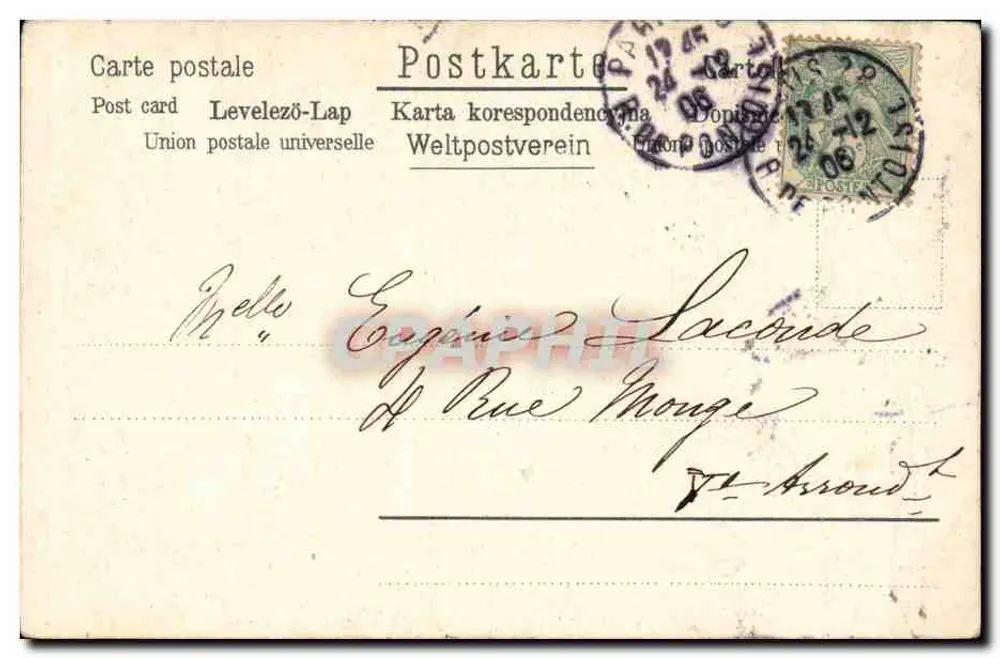 Zwei junge Frauen und ein Schwan — A. & M. B. N° 144 — Ausgabe A. & M. B. - Rückseite