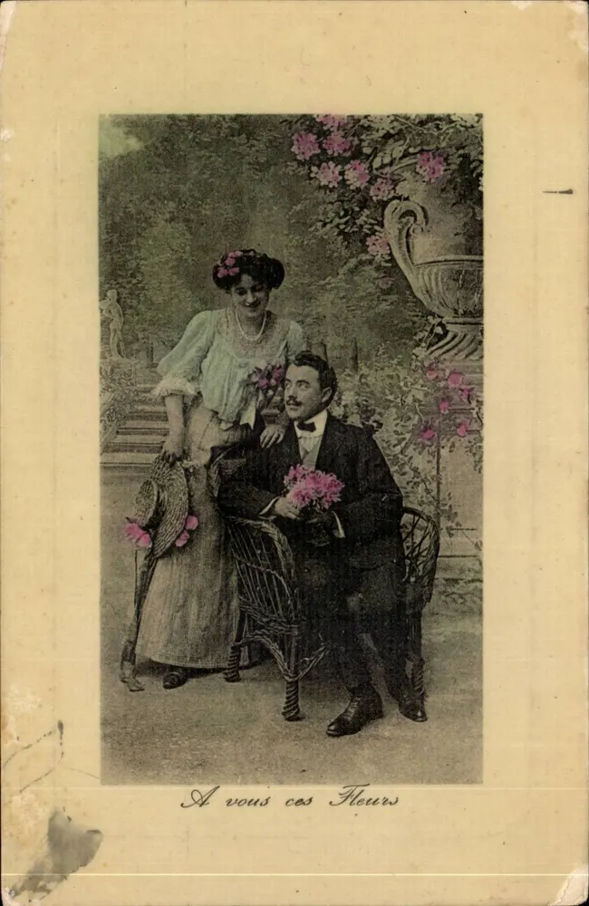 Casal no Jardim — A você estas Flores — editor não visível - Frente