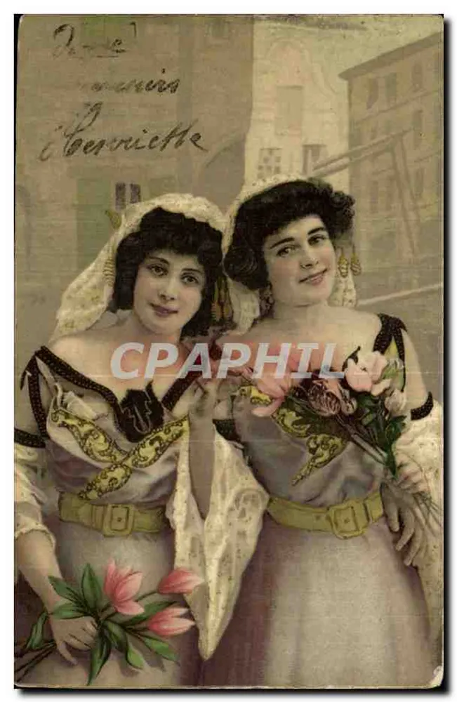 Zwei junge Frauen in Ballkleidung — Verlag R. Kéral, Nr. 847 - Vorderseite