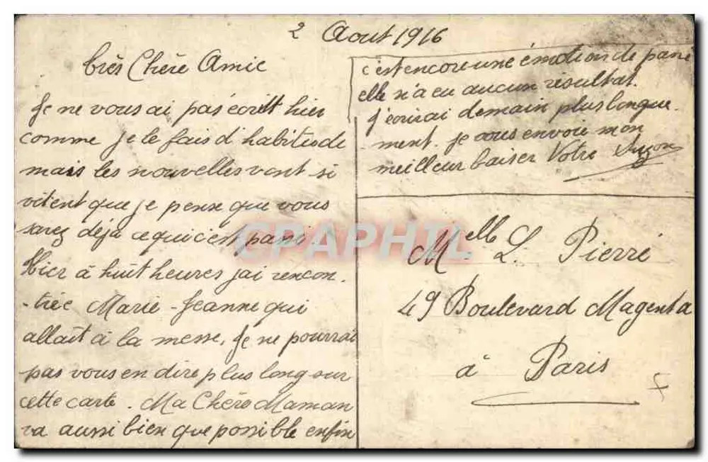 Eine zärtliche Erinnerung — ländlicher Landschaft mit Blumen — Verlag DIX n°531/2 - Rückseite