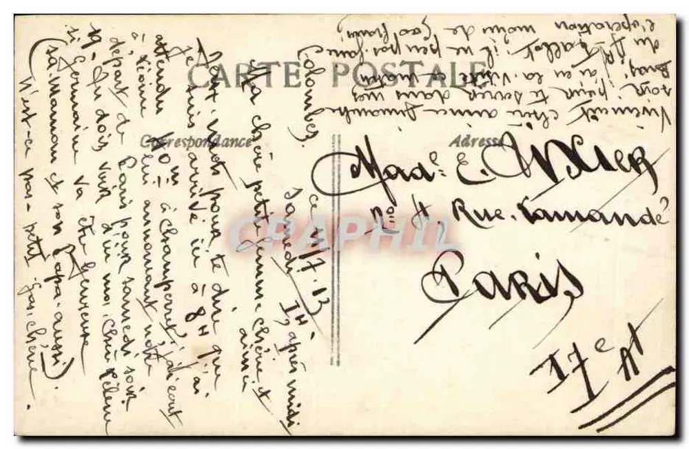 Lilienbouquet — Verlag Fendre Bodvenir, Nr. 7425 - Rückseite
