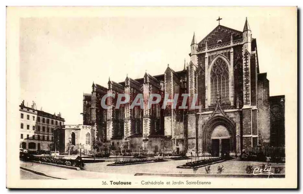 Toulouse — Kathedrale und Garten Saint-Etienne — Cely - Vorderseite