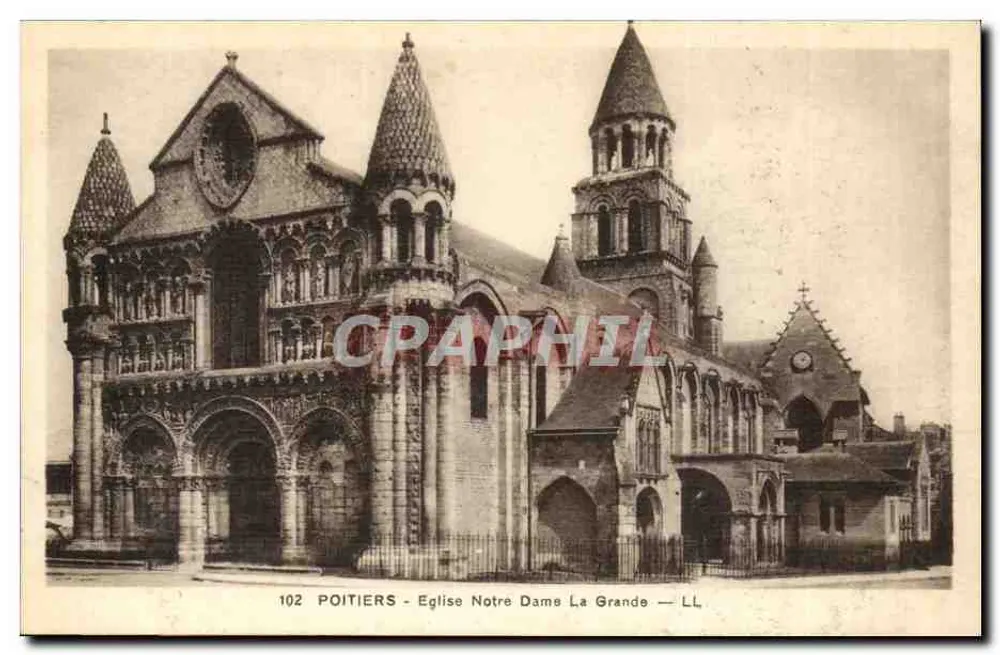 Poitiers - Kirche Notre Dame La Grande — LL, n°102 - Vorderseite