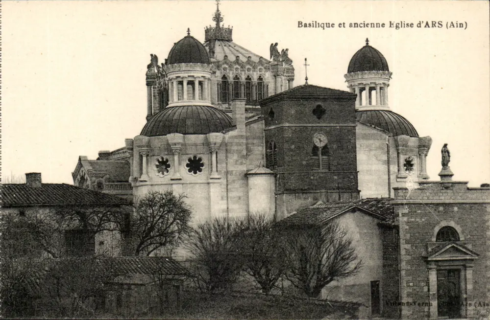 Bazylika i stara świątynia w ARS (Ain) — wydawca VERNON & Cie, nr 34 - Awers
